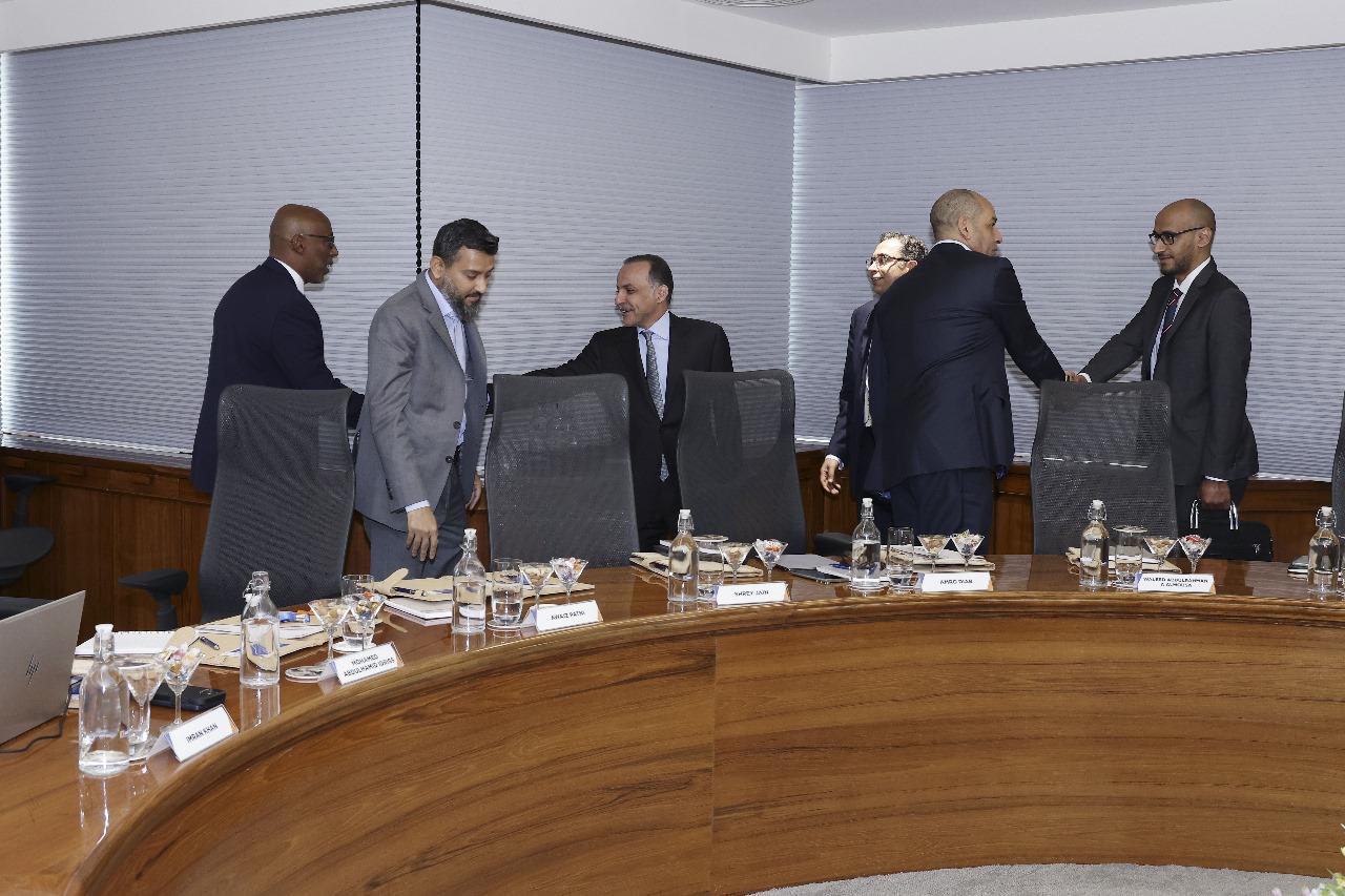 Boardroom handshake